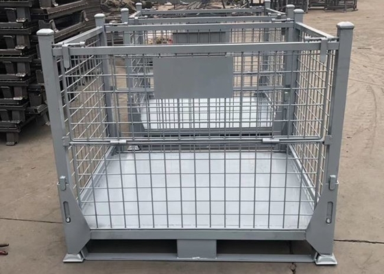 Gegalvaniseerd Staal Q195 4.06.0mm Draad Mesh Pallet Cage Foldable Wire Mesh Basket