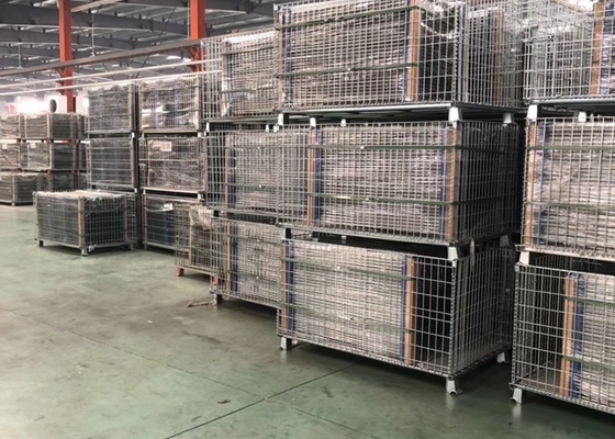 1200X1000X890MM Vouwbare Q195 Draad Mesh Storage Containers For Warehouse